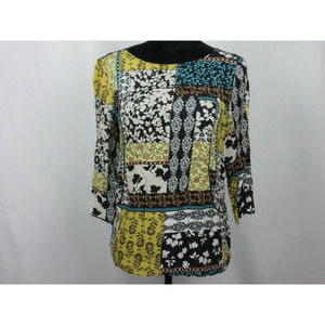 J.Jill Top Rayon Pull Over 3/4 Sleeves Size S